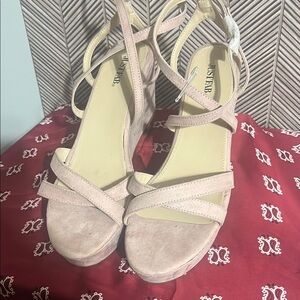 JustFab Women's Blush Wedge Sandals